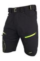 HAVEN Pantaloni scurți de ciclism fără bretele - NAVAHO SHORTY - negru/verde