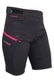 HAVEN Pantaloni scurți de ciclism fără bretele - FACTORY AIR WMS - negru/roz