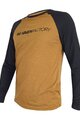 HAVEN Tricou de ciclism cu mânecă lungă de vară - FACTORY TRAIL - maro/negru