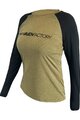 HAVEN Tricou de ciclism cu mânecă lungă de vară - FACTORY TRAIL W - maro/negru