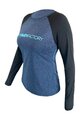 HAVEN Tricou de ciclism cu mânecă lungă de vară - FACTORY TRAIL - negru/albastru