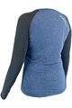 HAVEN Tricou de ciclism cu mânecă lungă de vară - FACTORY TRAIL - negru/albastru