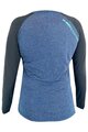HAVEN Tricou de ciclism cu mânecă lungă de vară - FACTORY TRAIL - negru/albastru
