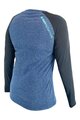 HAVEN Tricou de ciclism cu mânecă lungă de vară - FACTORY TRAIL - negru/albastru