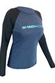 HAVEN Tricou de ciclism cu mânecă lungă de vară - FACTORY TRAIL - negru/albastru