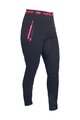 HAVEN Pantaloni de ciclism lungi fără bretele - NALISHA SLIMFIT - negru/roz