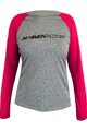 HAVEN Tricou de ciclism cu mânecă lungă de vară - FACTORY TRAIL W - gri/roz