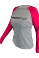 HAVEN Tricou de ciclism cu mânecă lungă de vară - FACTORY TRAIL W - gri/roz