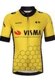 BONAVELO Tricou de ciclism cu mânecă scurtă - VISMA 2024 KIDS - galben/negru