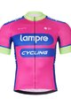 BONAVELO Tricou de ciclism cu mânecă scurtă - LAMPRE - roz/albastru