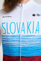 BONAVELO Tricou de cilism pentru iarnă cu mânecă lungă - SLOVAKIA WINTER - alb/multicolor