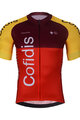 BONAVELO Tricou de ciclism cu mânecă scurtă - COFIDIS 2025 - roșu/galben