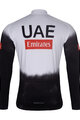 BONAVELO Tricou de cilism pentru iarnă cu mânecă lungă - UAE 2025 WINTER - alb/negru