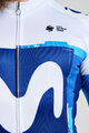 BONAVELO Tricou de cilism pentru iarnă cu mânecă lungă - MOVISTAR 2025 WINTER  - alb/albastru