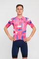 HOLOKOLO Tricou de ciclism cu mânecă scurtă - STROKES - roz/albastru