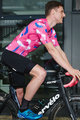 HOLOKOLO Tricou de ciclism cu mânecă scurtă - STROKES - roz/albastru