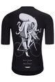 HOLOKOLO Tricou de ciclism cu mânecă scurtă - OCTOPUS - negru/alb