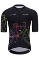 HOLOKOLO Tricou de ciclism cu mânecă scurtă - MAAPPI DARK - negru/multicolor