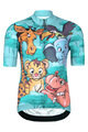 HOLOKOLO Tricou de ciclism cu mânecă scurtă - SAFARI - turcoaz/multicolor
