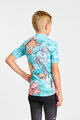 HOLOKOLO Tricou de ciclism cu mânecă scurtă - SAFARI - turcoaz/multicolor