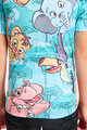 HOLOKOLO Tricou de ciclism cu mânecă scurtă - SAFARI - turcoaz/multicolor