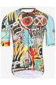 HOLOKOLO Tricou de ciclism cu mânecă scurtă - WILDLY II - albastru deschis/multicolor