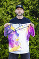HOLOKOLO Tricou de ciclism cu mânecă scurtă - SPLASH - gri/mov