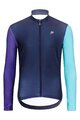 HOLOKOLO Tricou de cilism pentru iarnă cu mânecă lungă - PERFORMANCE WINTER - mov/verde