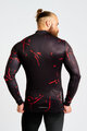 HOLOKOLO Tricou de cilism pentru iarnă cu mânecă lungă - PASSION WINTER - negru/roșu
