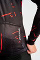 HOLOKOLO Tricou de cilism pentru iarnă cu mânecă lungă - PASSION WINTER - negru/roșu
