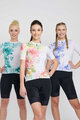 RIVANELLE BY HOLOKOLO Tricou de ciclism cu mânecă scurtă - FLOWERY LADY - alb/mov/albastru