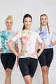 RIVANELLE BY HOLOKOLO Tricou de ciclism cu mânecă scurtă - FLOWERY LADY - alb/roz/verde