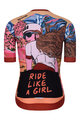 RIVANELLE BY HOLOKOLO Tricou de ciclism cu mânecă scurtă - FREE ELITE LADY LIMITED EDITION - portocaliu/multicolor