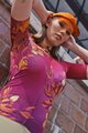 RIVANELLE BY HOLOKOLO Tricou de ciclism cu mânecă scurtă - BAROC - mov/galben