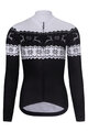 RIVANELLE BY HOLOKOLO Tricou de cilism pentru iarnă cu mânecă lungă - FROSTTRAIL WINTER - negru/alb