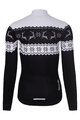 RIVANELLE BY HOLOKOLO Tricou de cilism pentru iarnă cu mânecă lungă - FROSTTRAIL WINTER - negru/alb
