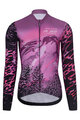 RIVANELLE BY HOLOKOLO Tricou de cilism pentru iarnă cu mânecă lungă - ROSESCAPE WINTER - mov/negru