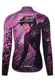 RIVANELLE BY HOLOKOLO Tricou de cilism pentru iarnă cu mânecă lungă - ROSESCAPE WINTER - mov/negru