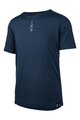 IXS Tricou de ciclism cu mânecă scurtă - FLOW MERINO - albastru