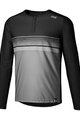 IXS Tricou de ciclism cu mânecă lungă de vară - FLOW LITE 1.0 - negru/gri