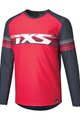 IXS Tricou de ciclism cu mânecă lungă de vară - TRIGGER LITE 1.1 KIDS - roșu/albastru