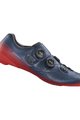 SHIMANO Pantofi de ciclism - SH-RC702 - roșu/albastru
