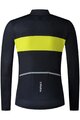 SHIMANO Tricou de ciclism cu mânecă lungă de vară - VERTEX TEAM LONG - albastru/galben