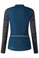 SHIMANO Tricou de cilism pentru iarnă cu mânecă lungă - KAEDE PRINTED LONG - albastru