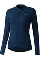 SHIMANO Tricou de cilism pentru iarnă cu mânecă lungă - KAEDE THERMAL LONG - albastru