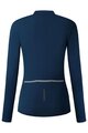 SHIMANO Tricou de cilism pentru iarnă cu mânecă lungă - KAEDE THERMAL LONG - albastru