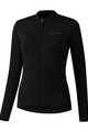 SHIMANO Tricou de cilism pentru iarnă cu mânecă lungă - KAEDE THERMAL LONG - negru