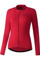SHIMANO Tricou de cilism pentru iarnă cu mânecă lungă - KAEDE THERMAL LONG - roz