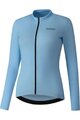 SHIMANO Tricou de cilism pentru iarnă cu mânecă lungă - ELEMENT LONG - albastru deschis