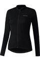 SHIMANO Tricou de cilism pentru iarnă cu mânecă lungă - ELEMENT LONG - negru